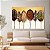 Quadro Decorativo Canvas Composição Abstrata de Folhas em Tons Terrosos Horizontal - Imagem 2