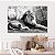 Quadro Decorativo Canvas Animais Leão Deitado Savana Preto e Branco Horizontal - Imagem 5