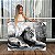 Quadro Decorativo Canvas Animais Leão Deitado Savana Preto e Branco Horizontal - Imagem 1