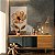 Quadro Decorativo Canvas Flor em Tons Terrosos Pétalas Finas Vertical - Imagem 2