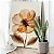 Quadro Decorativo Canvas Flor em Tons Terrosos Pétalas Finas Vertical - Imagem 1