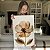 Quadro Decorativo Canvas Flor em Tons Terrosos Pétalas Finas Vertical - Imagem 4