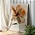 Quadro Decorativo Canvas Flor em Tons Terrosos Pétalas Finas Vertical - Imagem 1