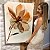 Quadro Decorativo Canvas Flor em Tons Terrosos Pétalas Finas Vertical - Imagem 5