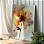 Quadro Decorativo Canvas Flor e Fundo em Tons Terrosos Pétalas Finas Vertical - Imagem 2