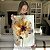 Quadro Decorativo Canvas Flor e Fundo em Tons Terrosos Pétalas Finas Vertical - Imagem 4