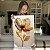 Quadro Decorativo Canvas Flor em Tons Terrosos Pétalas Finas Vertical - Imagem 4