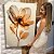 Quadro Decorativo Canvas Flor em Tons Terrosos Pétalas Finas Vertical - Imagem 5