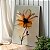 Quadro Decorativo Canvas Flor em Tons Terrosos Pétalas Finas Vertical - Imagem 1