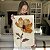 Quadro Decorativo Canvas Flor em Tons Terrosos Pétalas Finas Vertical - Imagem 4