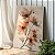 Quadro Decorativo Canvas Quarteto Flores em Tons Terrosos Vertical - Imagem 1