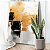 Quadro Decorativo Canvas Abstrato Pintura Preto e Branco com Detalhes Dourados Vertical - Imagem 1