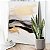 Quadro Decorativo Canvas Abstrato Pintura Preto Branco e Dourado Vertical - Imagem 2
