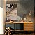 Quadro Decorativo Canvas Abstrato Pintura Preto Branco e Dourado Vertical - Imagem 3