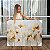 Quadro Decorativo Canvas Pintura Flores Douradas Horizontal - Imagem 1