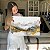 Quadro Decorativo Canvas Abstrato Pintura Tons de Cinza e Dourado Horizontal - Imagem 6