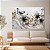 Quadro Decorativo Canvas Composição Flores e Borboleta Azuis Detalhes Dourados Horizontal - Imagem 3