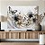 Quadro Decorativo Canvas Composição Flores e Borboleta Azuis Detalhes Dourados Horizontal - Imagem 4