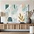 Quadro Decorativo Canvas Folhagem Abstrata em Tons Verde e Laranja Horizontal - Imagem 5