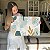 Quadro Decorativo Canvas Folhagem Abstrata em Tons Verde e Laranja Horizontal - Imagem 6
