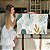 Quadro Decorativo Canvas Folhagem Abstrata em Tons Verde e Laranja Horizontal - Imagem 7