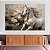 Quadro Decorativo Canvas Animais Pintura Cavalo Branco Detalhes Dourados Horizontal - Imagem 2