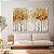 Quadro Decorativo Canvas Pintura Árvore Vidoeiro Branco Folhas Douradas Horizontal - Imagem 3