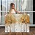Quadro Decorativo Canvas Pintura Árvore Vidoeiro Branco Folhas Douradas Horizontal - Imagem 1