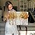 Quadro Decorativo Canvas Pintura Árvore Vidoeiro Branco Folhas Douradas Horizontal - Imagem 6