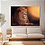 Quadro Decorativo Canvas Animais Leão Deitado Fundo Preto e Ponto Luminoso Horizontal - Imagem 5