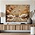 Quadro Decorativo Canvas Animais Pintura Casal de Cisnes com Rosas Horizontal - Imagem 5