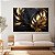 Quadro Decorativo Canvas Folhagem Dourada e Preta Horizontal - Imagem 3