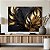 Quadro Decorativo Canvas Folhagem Dourada e Preta Horizontal - Imagem 4