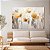 Quadro Decorativo Canvas Pintura Floral Papoulas Douradas Horizontal - Imagem 5
