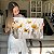 Quadro Decorativo Canvas Pintura Floral Papoulas Douradas Horizontal - Imagem 6