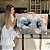 Quadro Decorativo Canvas Par de Flores Azuis e Folhas Douradas Horizontal - Imagem 7