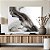 Quadro Decorativo Canvas Abstrato Fumaça Preta Fundo Branco Horizontal - Imagem 5