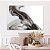 Quadro Decorativo Canvas Abstrato Fumaça Preta Fundo Branco Horizontal - Imagem 3