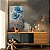 Quadro Decorativo Canvas Floral Pintura Papoulas Azuis Vertical - Imagem 2