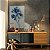 Quadro Decorativo Canvas Floral Papoulas Azuis Fundo Claro Vertical - Imagem 3