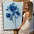 Quadro Decorativo Canvas Floral Papoulas Azuis Fundo Claro Vertical - Imagem 5