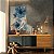 Quadro Decorativo Canvas Par de Flores Azuis Pétalas Finas Vertical - Imagem 3