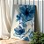Quadro Decorativo Canvas Par de Flores Azuis Pétalas Finas Vertical - Imagem 2