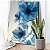 Quadro Decorativo Canvas Par de Flores Azuis Pétalas Finas Vertical - Imagem 1