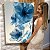 Quadro Decorativo Canvas Par de Flores Azuis Pétalas Finas Vertical - Imagem 5