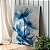 Quadro Decorativo Canvas Flores e Folhas Azuis Pétalas Finas Vertical - Imagem 1