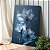 Quadro Decorativo Canvas Floral Trio de Papoulas Azuis Pétalas Claras Vertical - Imagem 1