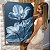 Quadro Decorativo Canvas Trio de Flores Azuis Pétalas Claras Vertical - Imagem 5