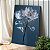 Quadro Decorativo Canvas Flores Azuis Pétalas e Folhas de Vidro Vertical - Imagem 2