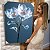 Quadro Decorativo Canvas Flores Azuis Pétalas e Folhas de Vidro Vertical - Imagem 5